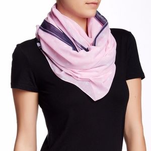 Polka Dot & Stripe Silk Blend Scarf